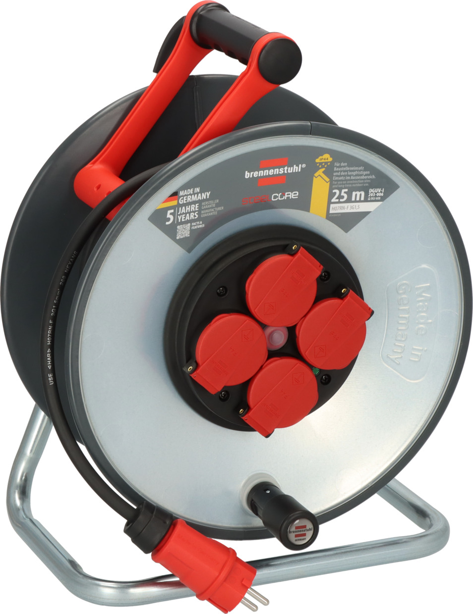 BRENNENSTUHL Professional SteelCore Kabeltrommel SC 2100 25m (H07RN-F 3G1,5)