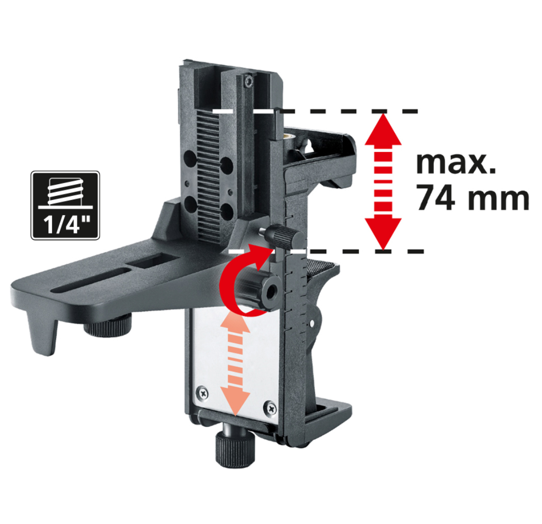 LASERLINER Magnetische Klemm- und Wandhalterung CrossGrip Pro (höhenverstellbar) LASERLINER Magnetische Klemm- und Wandhalterung CrossGrip Pro (höhenverstellbar)