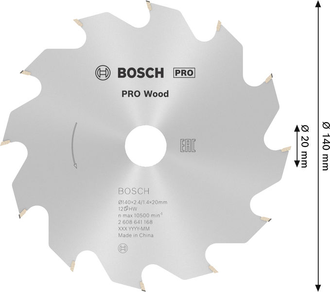 BOSCH Kreissägeblatt Optiline Wood 140x2,4x20mm Z12 BOSCH Kreissägeblatt Optiline Wood 140x2,4x20mm Z12