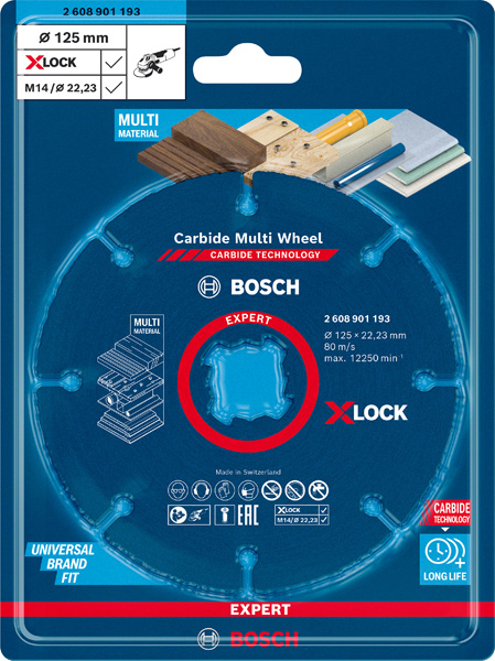 BOSCH EXPERT Carbide Multi Wheel X-LOCK Trennscheibe, 125 mm, 22,23 mm BOSCH EXPERT Carbide Multi Wheel X-LOCK Trennscheibe, 125 mm, 22,23 mm