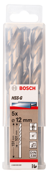 BOSCH Metallbohrer HSS-G, DIN 338