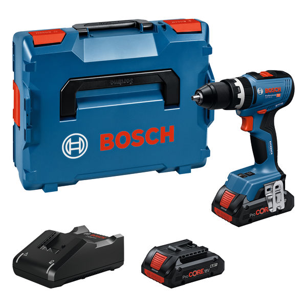 BOSCH Akku-Schlagbohrschauber GSB 18V-65, 2 x Akku ProCORE18V 4.0Ah, L-BOXX 136