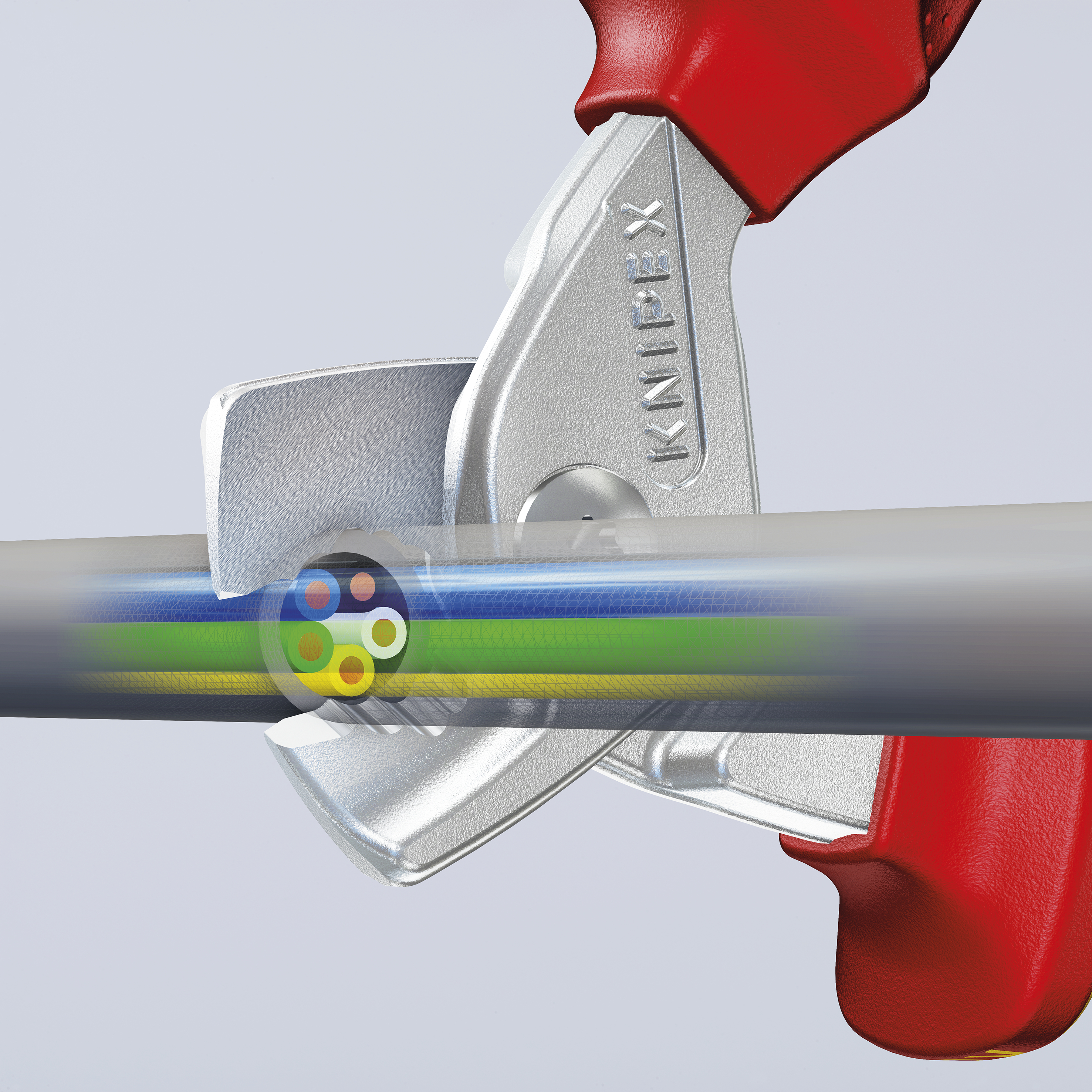 KNIPEX StepCut Kabelschere verchromt VDE 160mm