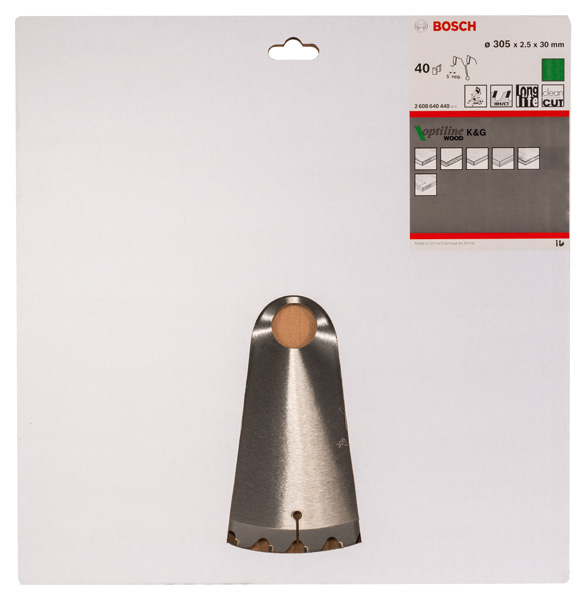 BOSCH PRO Wood Kreissägeblatt, 305 x 2,5 x 30 mm, Z40 BOSCH PRO Wood Kreissägeblatt, 305 x 2,5 x 30 mm, Z40