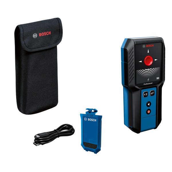 BOSCH Ortungsgerät GMS 120-27 mit Tasche, BA 3.7V 1.0Ah A und USB-C™-Kabel BOSCH Ortungsgerät GMS 120-27 mit Tasche, BA 3.7V 1.0Ah A und USB-C™-Kabel
