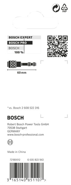 BOSCH PRO Quick Change Bit Holder Impact, 60 mm BOSCH PRO Quick Change Bit Holder Impact, 60 mm