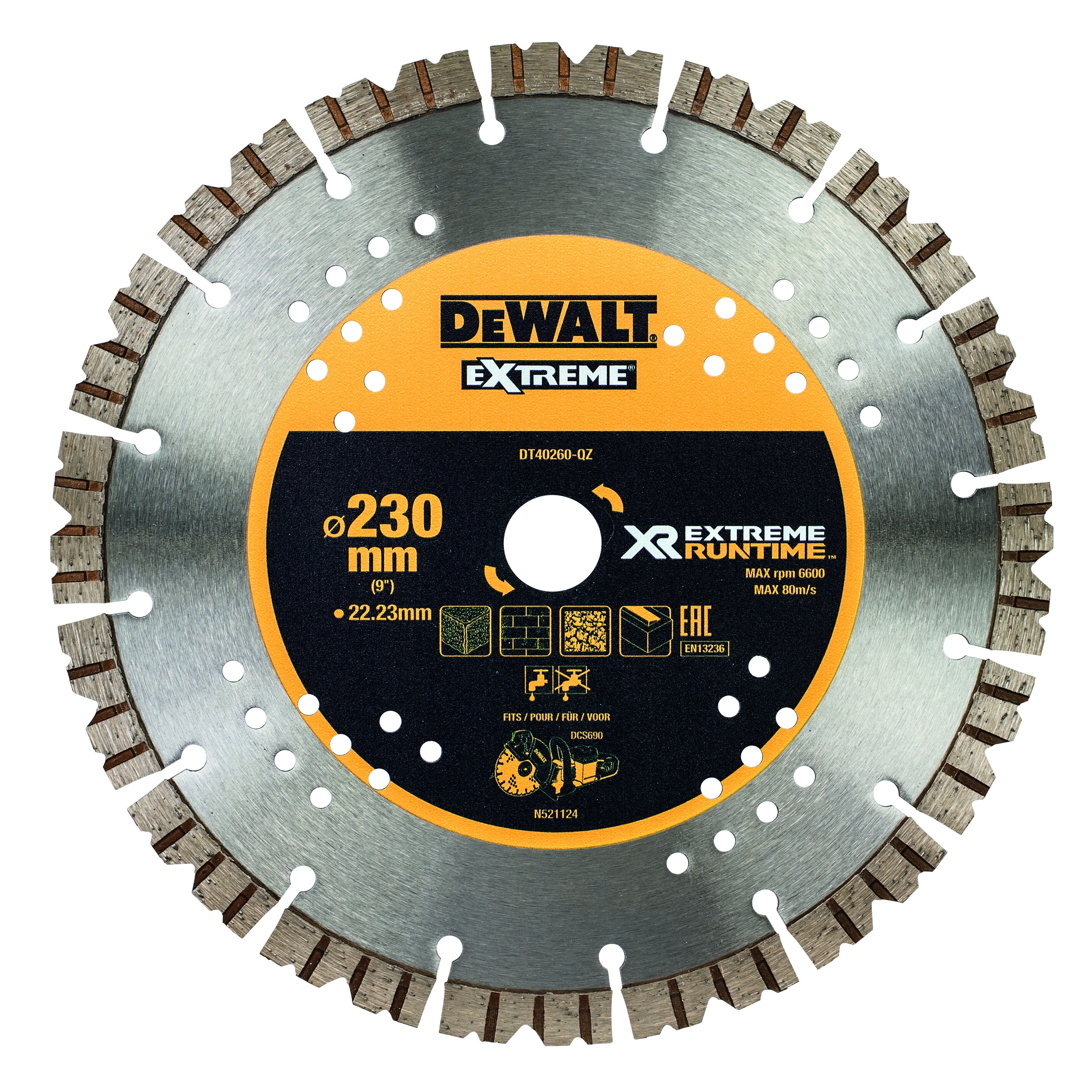DEWALT Extreme Runtime Diamanttrennscheibe Ø230 mm DEWALT Extreme Runtime Diamanttrennscheibe Ø230 mm