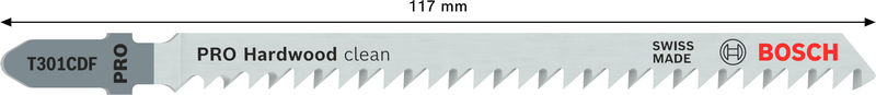 BOSCH PRO Hardwood clean T301CDF Stichsägeblatt, 117 mm, 5-tlg. BOSCH PRO Hardwood clean T301CDF Stichsägeblatt, 117 mm, 5-tlg.
