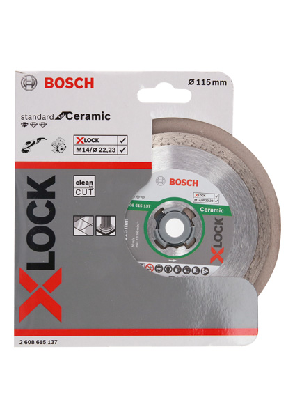 BOSCH X-LOCK Diamanttrennscheibe Standard for Ceramic 115 x 22,23 x 1,6 x 7 BOSCH X-LOCK Diamanttrennscheibe Standard for Ceramic 115 x 22,23 x 1,6 x 7