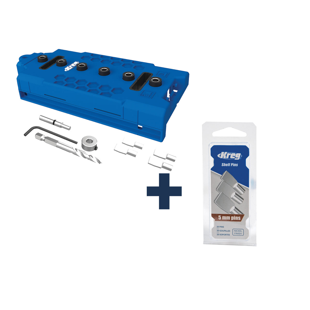 KREG Lochreihen-Bohrschablone LR32 5mm + Regalbodenträger