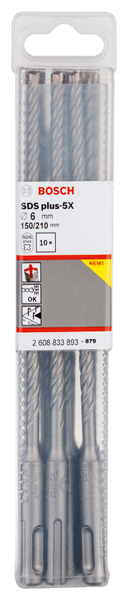 BOSCH PRO SDS plus-5X Hammerbohrer, 6 x 150 x 210 mm, 10-tlg. BOSCH PRO SDS plus-5X Hammerbohrer, 6 x 150 x 210 mm, 10-tlg.