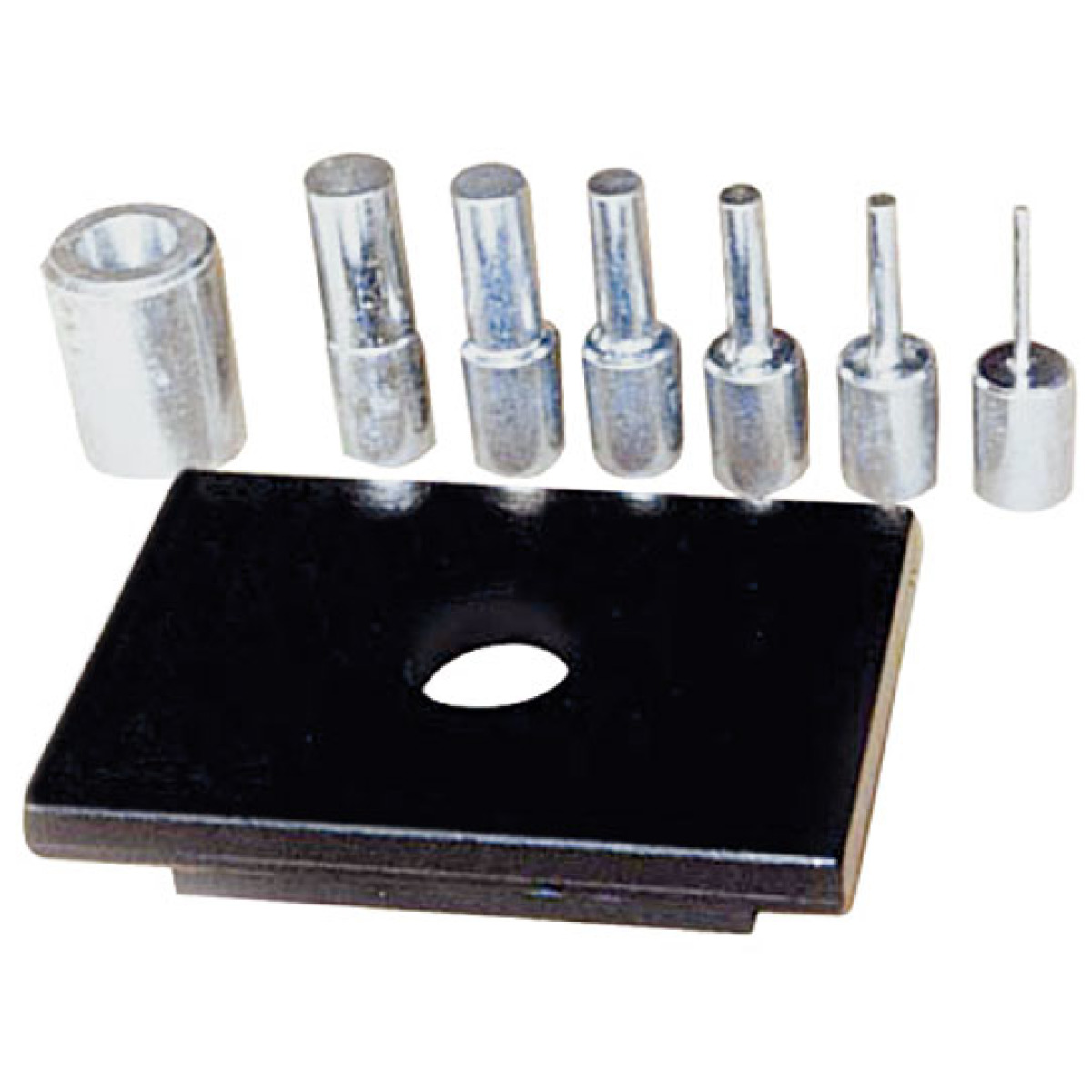 METALLKRAFT 6-teiliger Druckdornsatz mit Lochplatte WPP 20