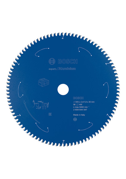 BOSCH Kreissägeblatt für Akkusägen Expert for Aluminium, 305 x 2,4/1,8 x 30, 96 Zähne BOSCH Kreissägeblatt für Akkusägen Expert for Aluminium, 305 x 2,4/1,8 x 30, 96 Zähne