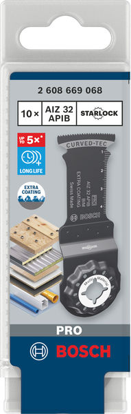 BOSCH PRO AIZ 32 APIB Blatt für Multifunktionswerkzeuge, 32 x 50 mm, 10-tlg. BOSCH PRO AIZ 32 APIB Blatt für Multifunktionswerkzeuge, 32 x 50 mm, 10-tlg.