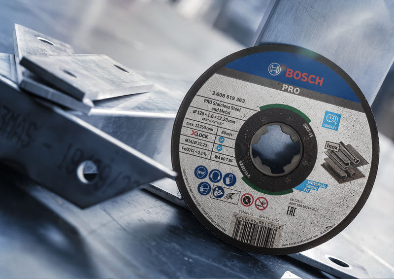BOSCH PRO Stainless Steel and Metal X-Lock Trennscheibe, 125 x 1.6 x 22,23 mm BOSCH PRO Stainless Steel and Metal X-Lock Trennscheibe, 125 x 1.6 x 22,23 mm