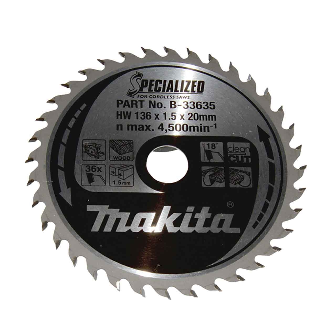 MAKITA Kreissägeblatt Specialized 136x20mm 36Z