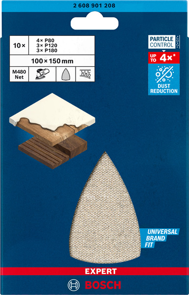 BOSCH EXPERT M480 Schleifnetz-Set, 100 x 150 mm, 10 Stück BOSCH EXPERT M480 Schleifnetz-Set, 100 x 150 mm, 10 Stück