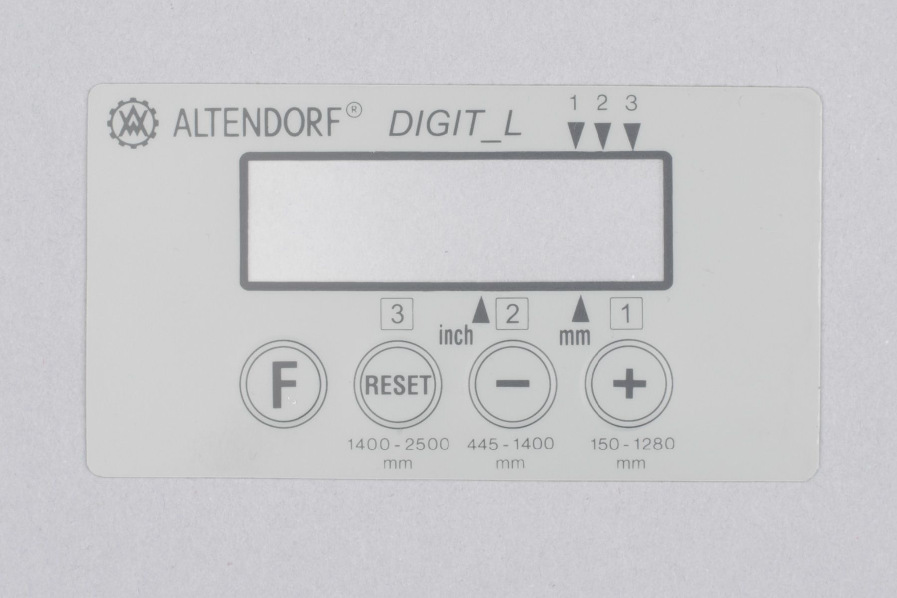 ALTENDORF Folie für Digitalanzeige am Winkelanschlag