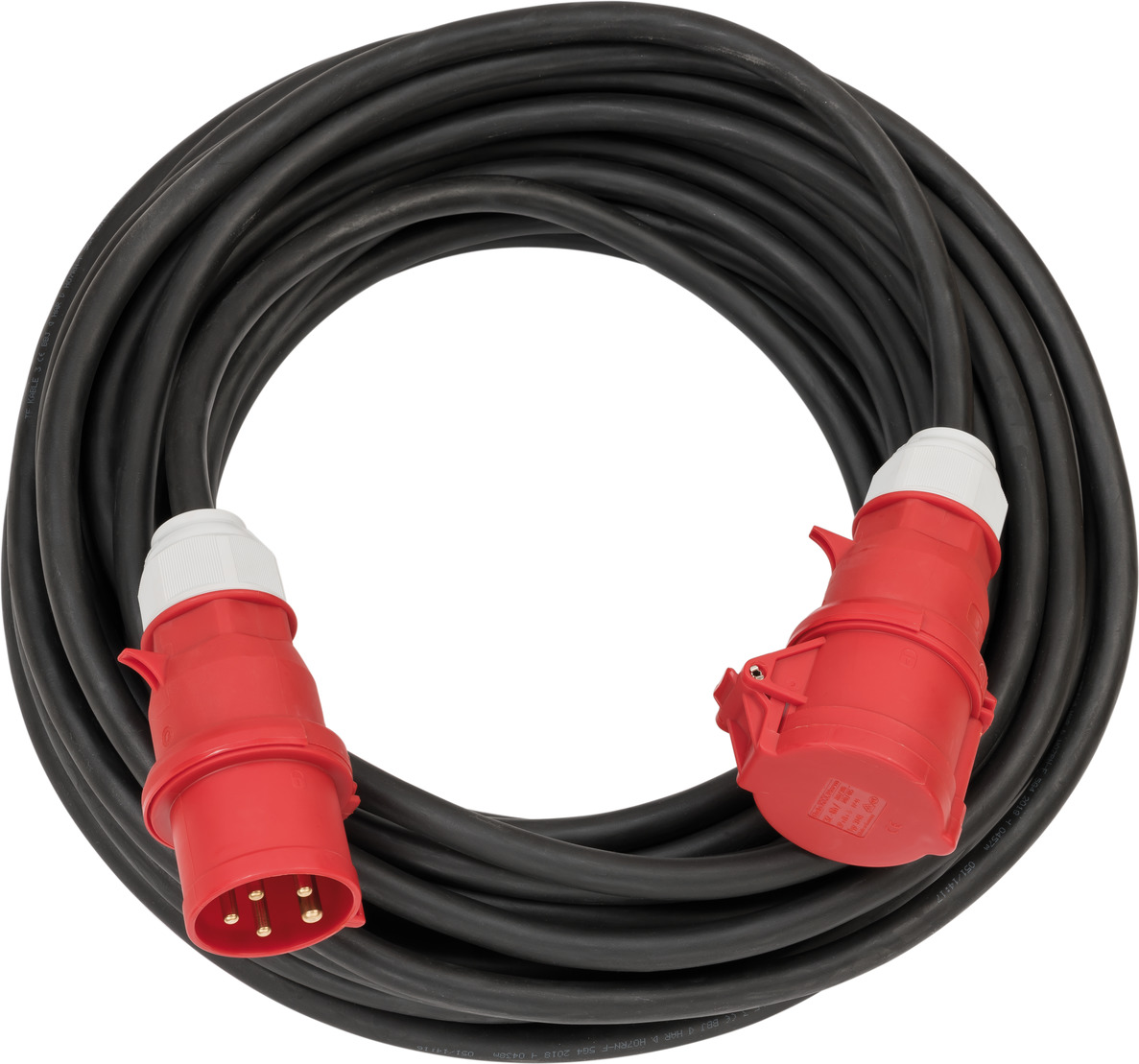 BRENNENSTUHL CEE Verlängerungskabel IP44 (10m Kabel, H07RN-F 5G4,0, 5-polig mit CEE Stecker und Kupplung)