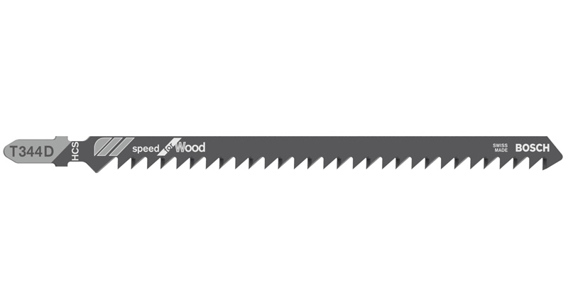 BOSCH Stichsägeblatt T 344 D Speed for Wood, 5er-Pack BOSCH Stichsägeblatt T 344 D Speed for Wood, 5er-Pack
