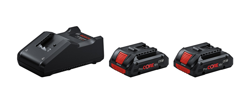 BOSCH Starter-Set 2x ProCORE18V 4.0Ah, GAL 18V-40 in Karton BOSCH Starter-Set 2x ProCORE18V 4.0Ah, GAL 18V-40 in Karton