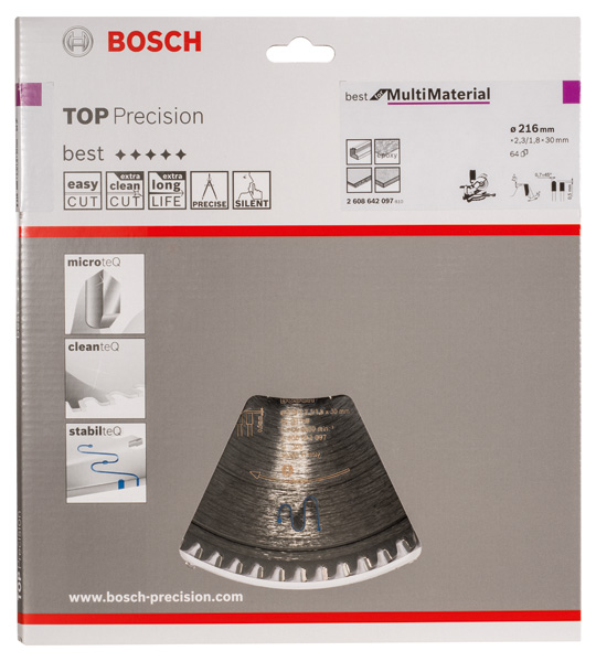 BOSCH Kreissägeblatt Top Precision Best for Multi Material