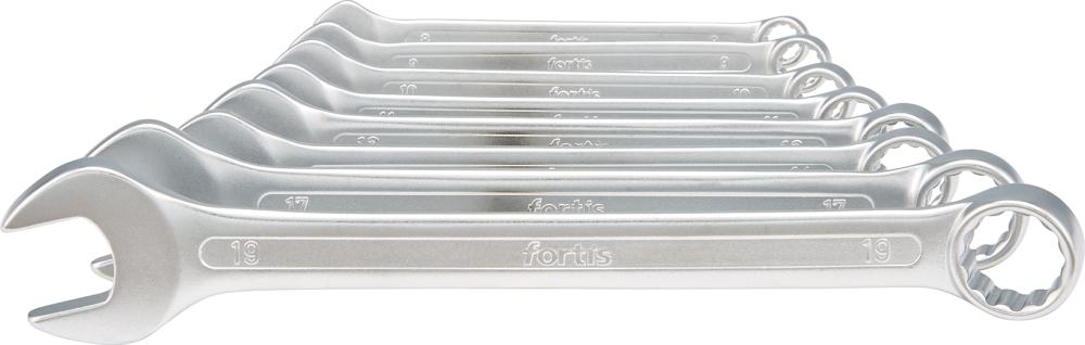 FORTIS Ringmaulschlüssel-Satz DIN3113A 8-19mm 8-teilig in Karton
