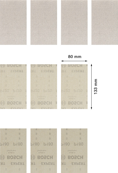 BOSCH EXPERT M480 Schleifnetz-Set, 80 x 133 mm, 10 Stück BOSCH EXPERT M480 Schleifnetz-Set, 80 x 133 mm, 10 Stück