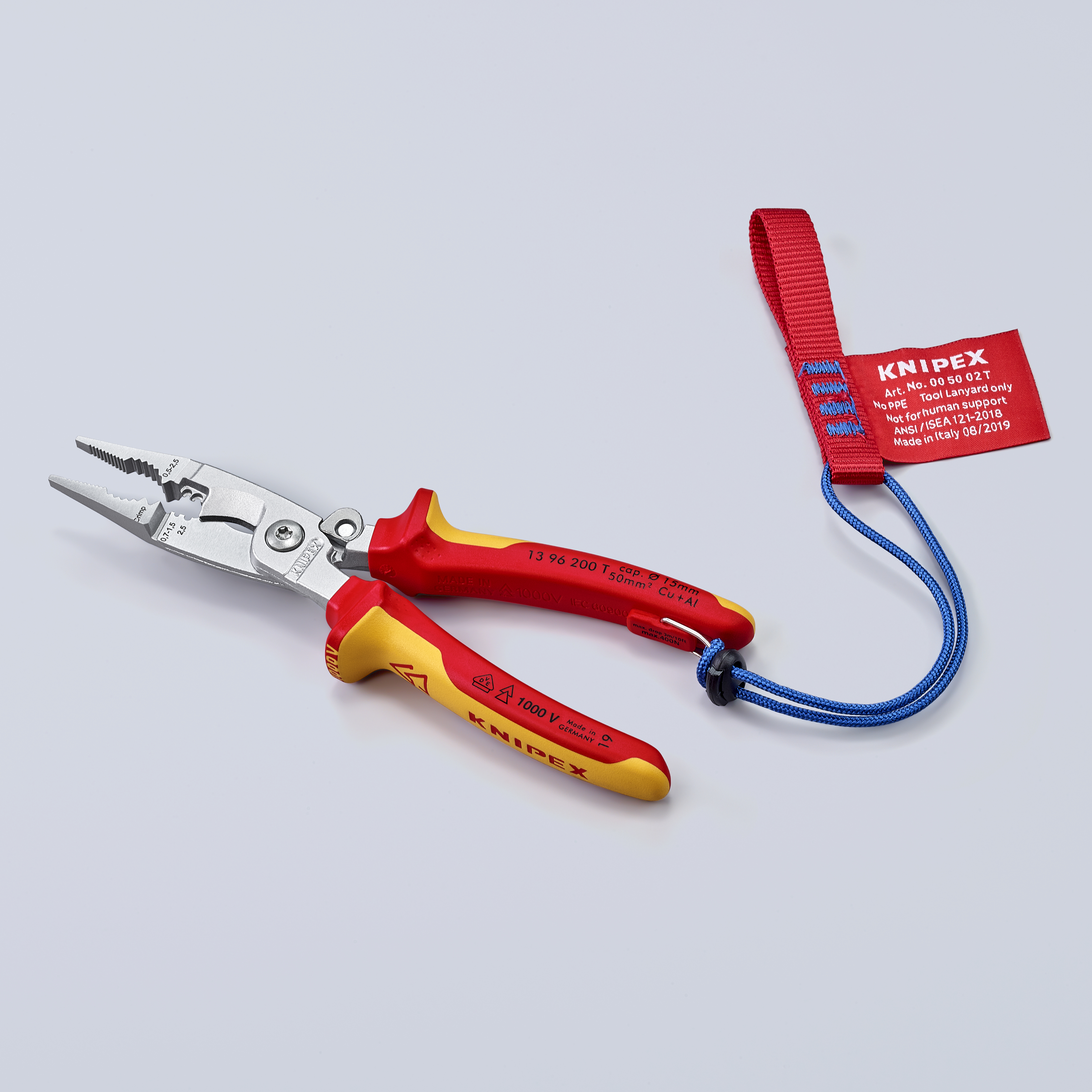 KNIPEX Elektro-Installationszange verchromt VDE 200 mm