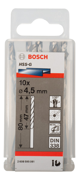 BOSCH Metallbohrer HSS-G, DIN 338 BOSCH Metallbohrer HSS-G, DIN 338