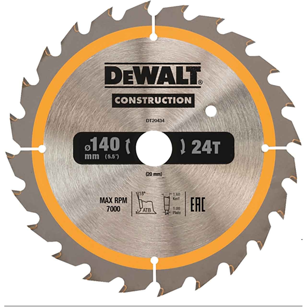 DEWALT Kreissägeblatt 140x1,6x20mm WZ24 DEWALT Kreissägeblatt 140x1,6x20mm WZ24