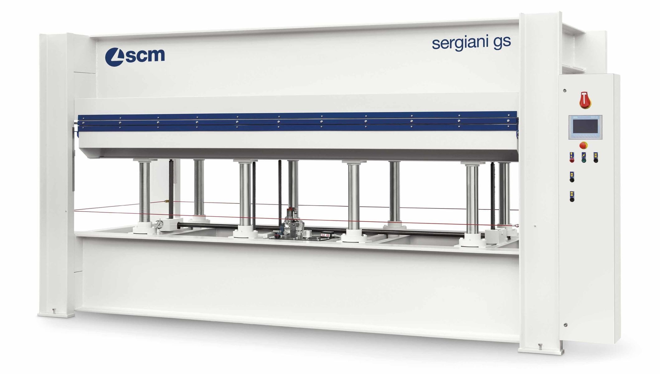SCM Hydraulische Heizplattenpresse Sergiani GS 4/60 25-13 PE (4 Zylinder D.70 mm - 60 ton. - 2500x1300mm Tische) SCM Hydraulische Heizplattenpresse Sergiani GS 4/60 25-13 PE (4 Zylinder D.70 mm - 60 ton. - 2500x1300mm Tische)