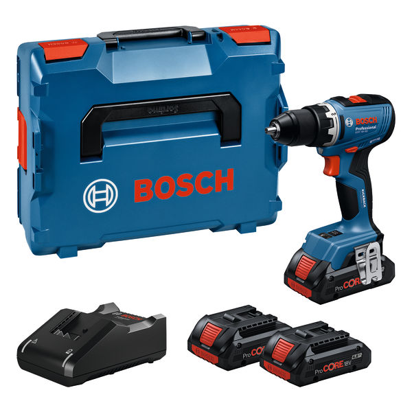 BOSCH Akku-Bohrschrauber GSR 18V-65, 3 x Akku ProCORE18V 4.0Ah, L-BOXX Koffer BOSCH Akku-Bohrschrauber GSR 18V-65, 3 x Akku ProCORE18V 4.0Ah, L-BOXX Koffer