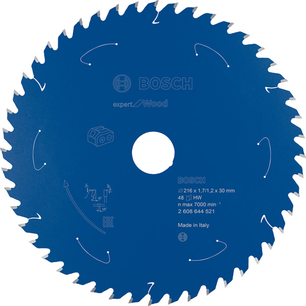 BOSCH Kreissägeblatt für Akkusägen Expert for Wood, 216 x 1,7/1,2 x 30, 48 Zähne BOSCH Kreissägeblatt für Akkusägen Expert for Wood, 216 x 1,7/1,2 x 30, 48 Zähne