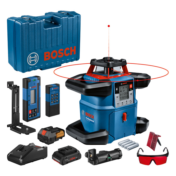 BOSCH Rotationslaser GRL 600 CHV, 1 x Akku ProCORE18V 4.0Ah