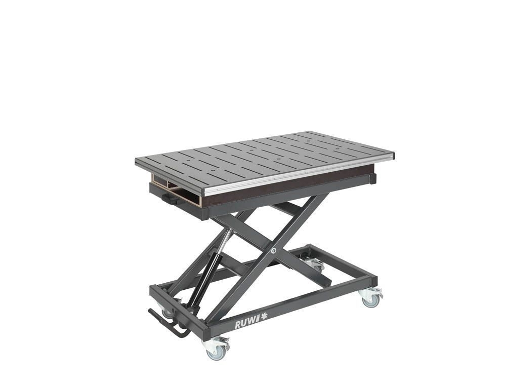 RUWI Arbeitstisch HPL Nut mit Schubkasten und Stauraum, höhenverstellbar RUWI Arbeitstisch HPL Nut mit Schubkasten und Stauraum, höhenverstellbar