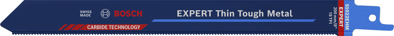 BOSCH EXPERT ‘Thin Tough Metal’ S 1022 EHM Säbelsägeblatt, 1 Stück BOSCH EXPERT ‘Thin Tough Metal’ S 1022 EHM Säbelsägeblatt, 1 Stück