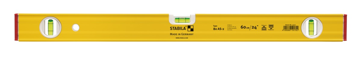 STABILA Wasserwaage Type 80 AS-2, 180 cm STABILA Wasserwaage Type 80 AS-2, 180 cm