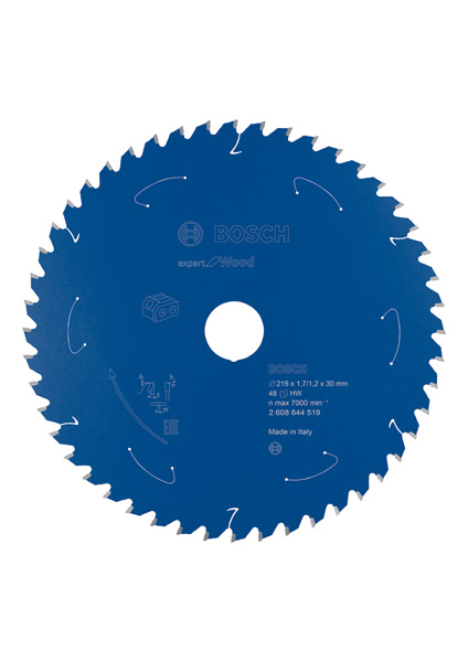 BOSCH Kreissägeblatt für Akkusägen Expert for Wood, 216 x 1,7/1,2 x 30, 48 Zähne BOSCH Kreissägeblatt für Akkusägen Expert for Wood, 216 x 1,7/1,2 x 30, 48 Zähne