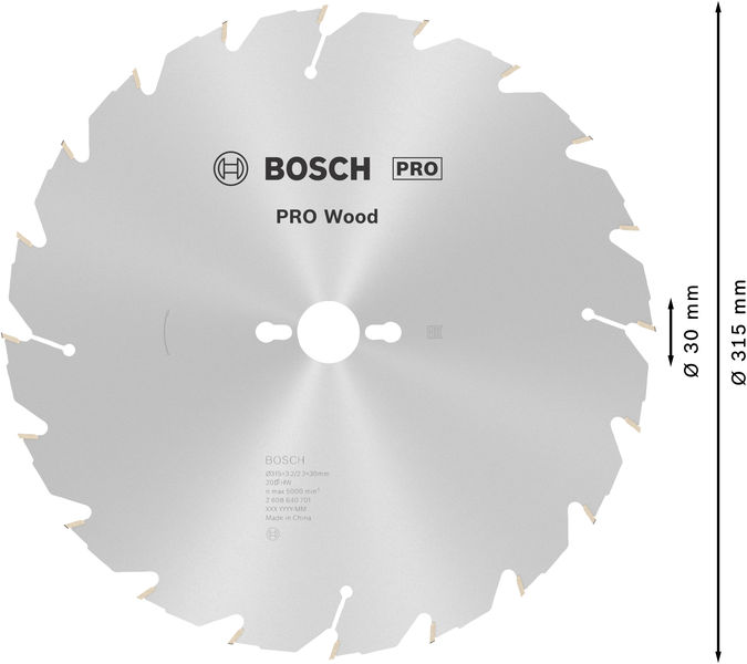 BOSCH Kreissägeblatt Construct Wood, 315 x 30 x 3,2 mm, 20, SB2 BOSCH Kreissägeblatt Construct Wood, 315 x 30 x 3,2 mm, 20, SB2