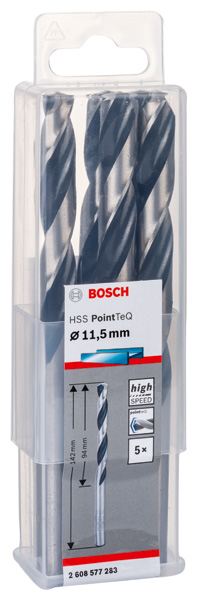 BOSCH Metallspiralbohrer HSS PointTeQ, DIN338 11,5x94x142mm BOSCH Metallspiralbohrer HSS PointTeQ, DIN338 11,5x94x142mm