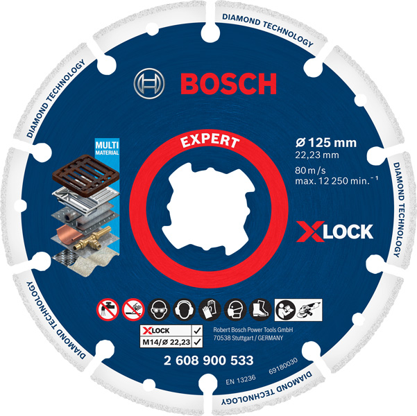 BOSCH EXPERT Diamond Metal Wheel X-LOCK Trennscheibe, 125 x 22,23 mm BOSCH EXPERT Diamond Metal Wheel X-LOCK Trennscheibe, 125 x 22,23 mm
