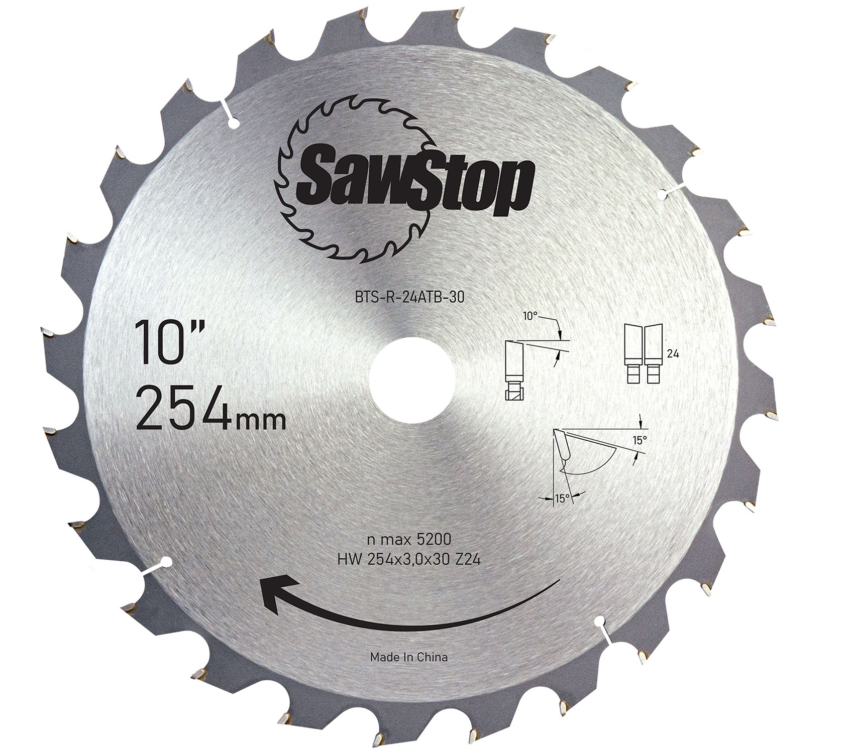 SAWSTOP STANDARD Sägeblatt 254x3,0/2,0x30, WZ24