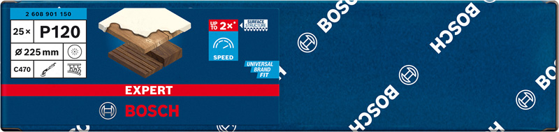 BOSCH EXPERT C470 Schleifp. mit 19 Löchern für Trockenbauschl., 225 mm, K 120, 25 Stk. BOSCH EXPERT C470 Schleifp. mit 19 Löchern für Trockenbauschl., 225 mm, K 120, 25 Stk.
