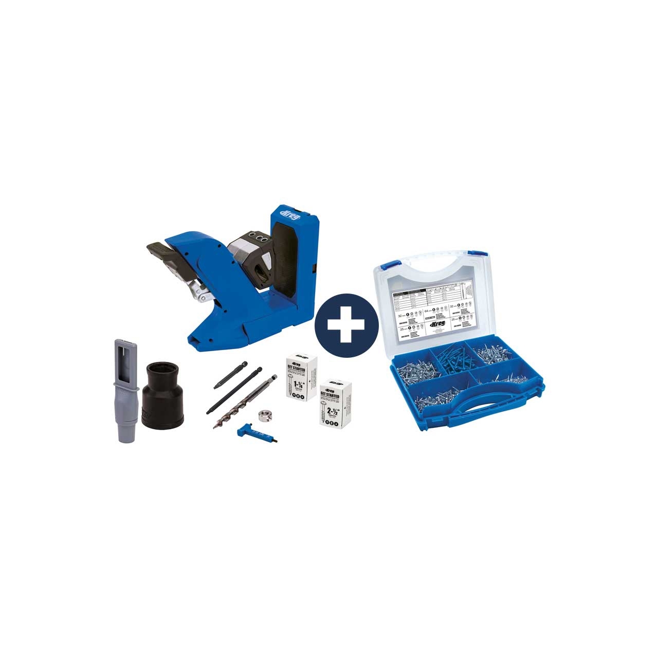 KREG Pocket-Hole Jig 720 inkl. 675-teiligem Taschenlochschrauben-Set KREG Pocket-Hole Jig 720 inkl. 675-teiligem Taschenlochschrauben-Set