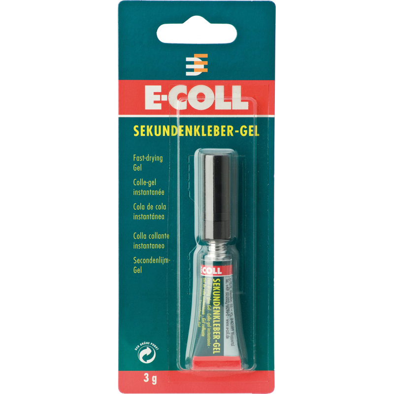 E-Coll Sekundenkleber-Gel, 3-g-Tube E-Coll Sekundenkleber-Gel, 3-g-Tube