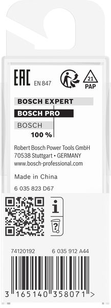 BOSCH Laminat-Bündigfräser, 8 mm, D1 9,5 mm, L 25,4 mm, G 68 mm BOSCH Laminat-Bündigfräser, 8 mm, D1 9,5 mm, L 25,4 mm, G 68 mm