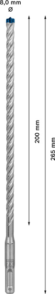 BOSCH EXPERT SDS plus-7X Hammerbohrer, 8 x 200 x 265 mm BOSCH EXPERT SDS plus-7X Hammerbohrer, 8 x 200 x 265 mm