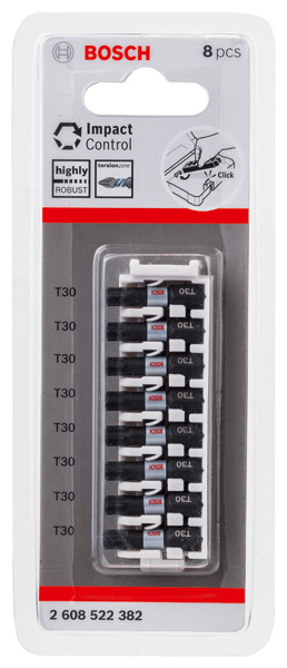 BOSCH PRO Torx Impact Bit, T30, 25 mm, 8-tlg. BOSCH PRO Torx Impact Bit, T30, 25 mm, 8-tlg.