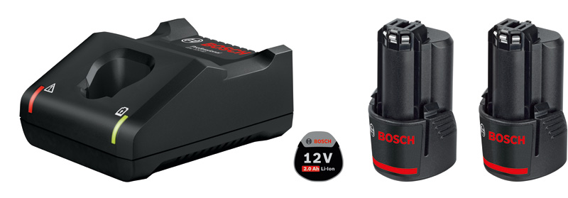 BOSCH Starter-Set 12V 2xGBA 12V 2.0Ah, GAL 12V-40 BOSCH Starter-Set 12V 2xGBA 12V 2.0Ah, GAL 12V-40